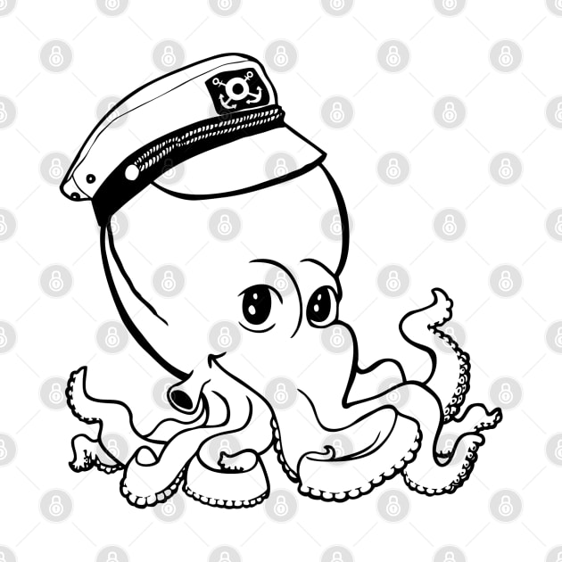 Captain Octopus for Light Shirts by StineBrunson