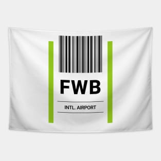 FWB Airport Baggage Label Tapestry