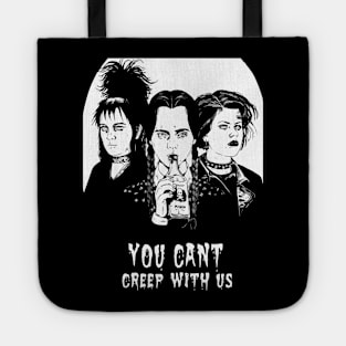 You Cant Creep With Us Wednesday Lydia Deetz Nancy Gothic Grunge Punk Spooky Halloween Gift Tote