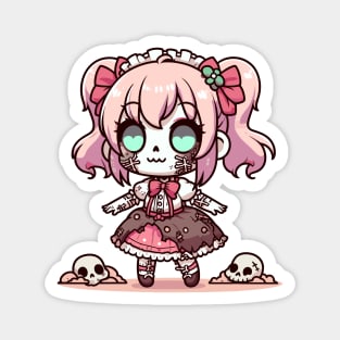 Kawaii Zombie Girl Magnet