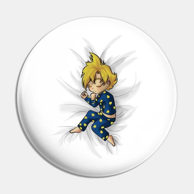 Sleeping Cloud Chibi Pin by SilverFoxfire