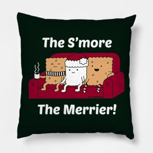 The S'more The Merrier - Christmas Snack Cartoon Pillow