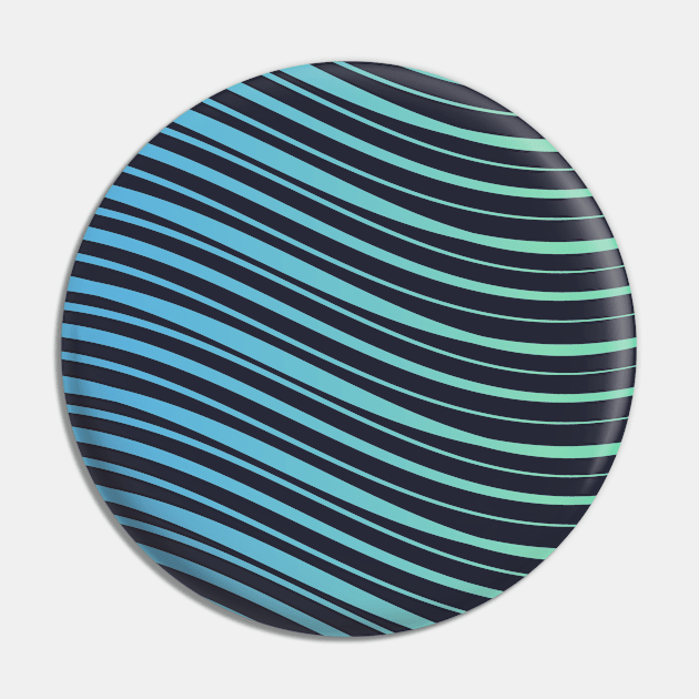 Stripes pattern - blue Pin by klara_art