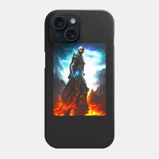 Human/Alien War - Fight Through the Fire - AI Generated Sci Fi Concept Art - Phone Case