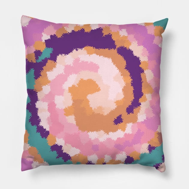 Diamond Pattern of Blue, Purple, Orange and Pink Pillow by Peaceful Space AS