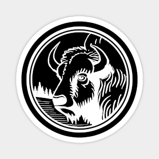 Good Ol Buffalo Patch with White outline - If you used to be a Buffalo, a Good Old Buffalo too, you'll find the bestseller critter patch design perfect. Magnet