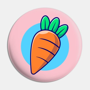 Carrot Vegetable Cartoon Pin