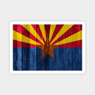 Flag of Arizona - Wood Magnet