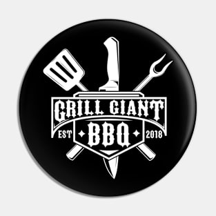 Grill Giant Shield White Art Pin