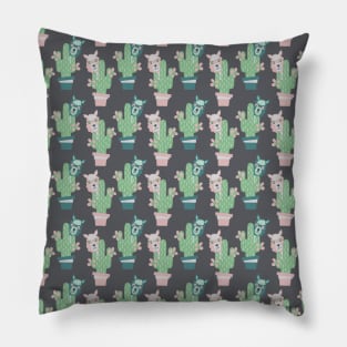 Llama Drama Cactus Pattern Pillow