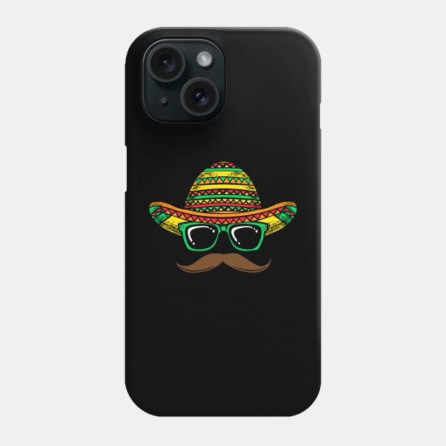 Sombrero Face Cinco De Mayo Phone Case by antrazdixonlda