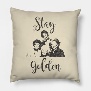 Retro Stay Golden Pillow