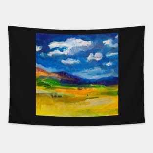 Yellow Landscape Tapestry