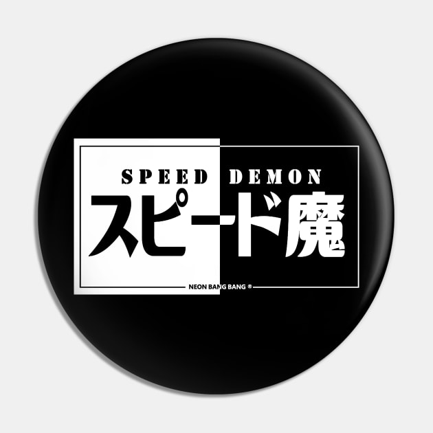 JDM "Speed Demon" Japanese Bumper Sticker Pin by Neon Bang Bang
