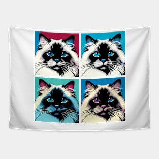 Birman Cat Pop Art - Cat Lovers Tapestry