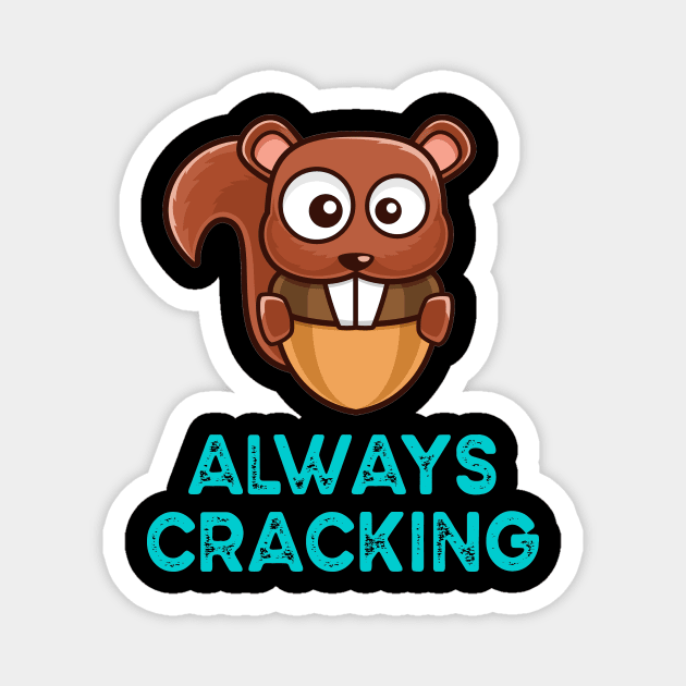 Anime Christmas Squirrel Cracking Nut, Always Cracking Magnet by SilverLake