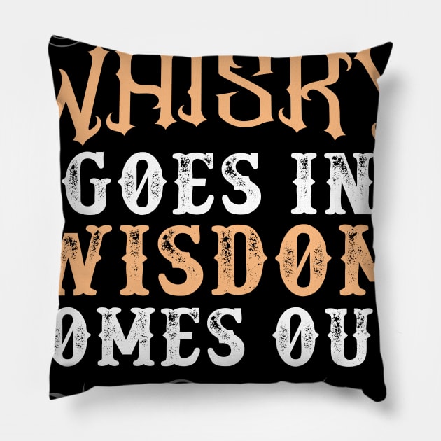 Whiskey Whisky Scotch Single Malt Bourbon Geschenk Pillow by Tee__Dot