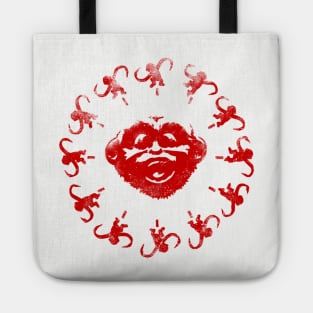 Barrel of 12 Monkeys (Red Paint) Tote