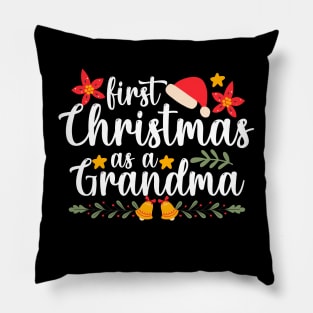 first christmas as a grandma Funny Xmas Christmas Grandma Pillow