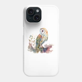 Barn Owl Watercolour Phone Case