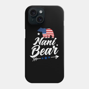 Nani Bear Patriotic Flag Matching 4th Of July Phone Case