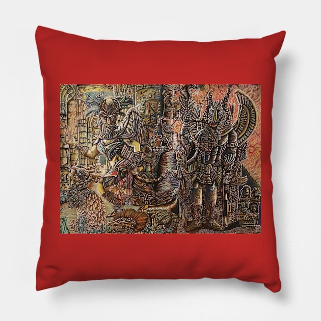 Egyptian Mythos Pillow by lisaeldred
