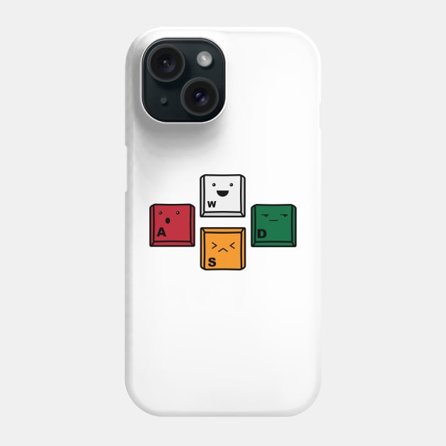 WASD KEYBOARD PC GAMER Phone Case by khamidfarhan182