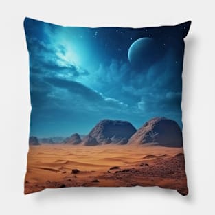Desert Sand Land Serene Landscape Pillow