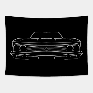 front/profile - 1966 Chevy Chevelle SS - stencil, white Tapestry