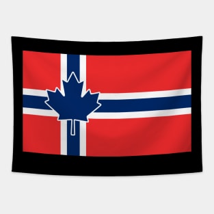 Norway / Canada Flag Mashup Tapestry