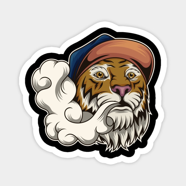 Slang tiger - the vapor connoisseur Magnet by JagatKreasi