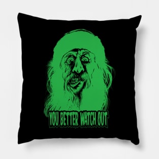 Evil Santa (green version) Pillow