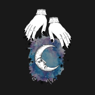 Moon and hand Boho T-shirt T-Shirt