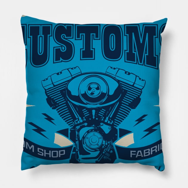 V-Twin Customs Pillow by spicoli13