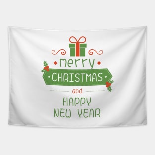 Merry Christmas and a Happy New Year Tapestry