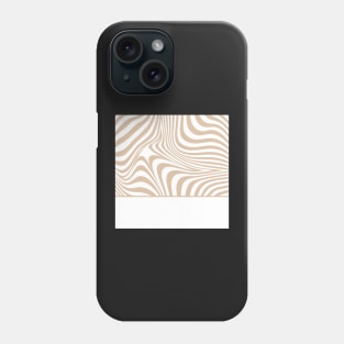 Pattern beige and white wavy Phone Case