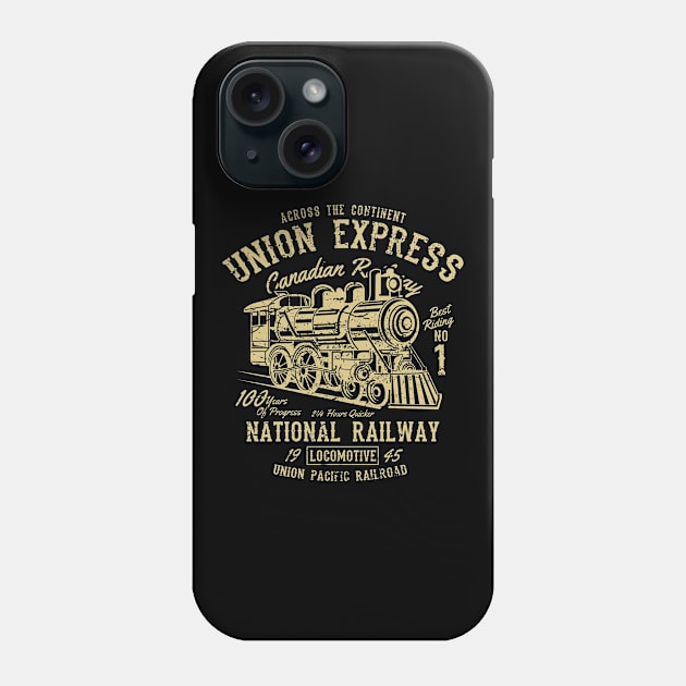 Union Express Steam Train Phone Case by Rebus28