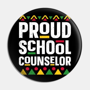Proud School Counselor Africa Black History Month Pin
