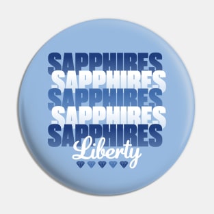 Liberty Sapphires Pin