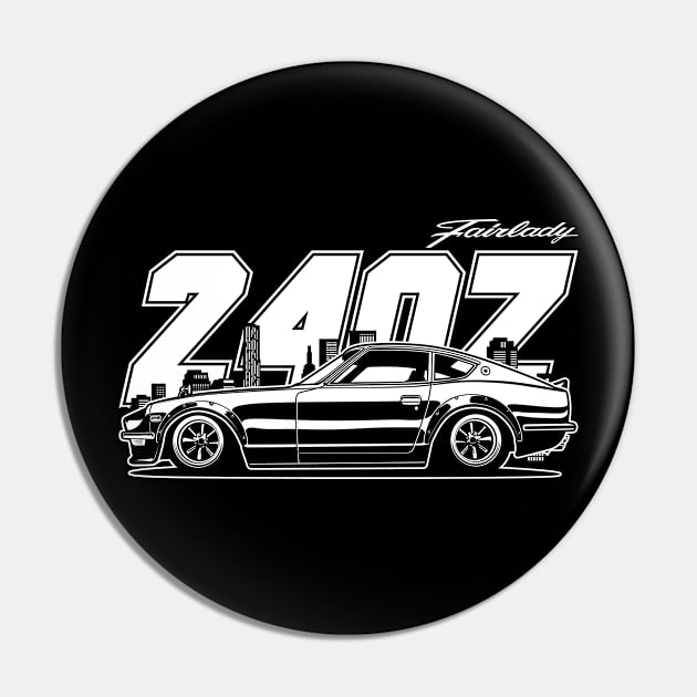 Fairlady 240Z White Print Pin by CreativeRAS