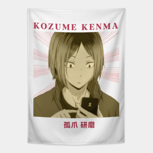 Haikyuu Kenma Kozume Square White Kenma Kozume Tapestry Teepublic A late night gaming session with kenma kozume. haikyuu kenma kozume square white by trippyanime