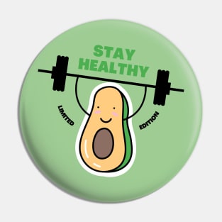 Avocado gym limited edition (STAY HEALTHY) Pin