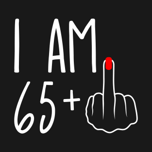 Vintage 66th Birthday I Am 65 Plus 1 Middle Finger T-Shirt