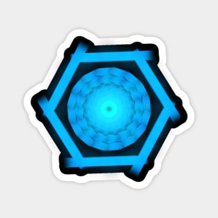 Modern futuristic hexagon Magnet