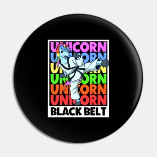 Unicorn - Tang Soo Do Black Belt Pin