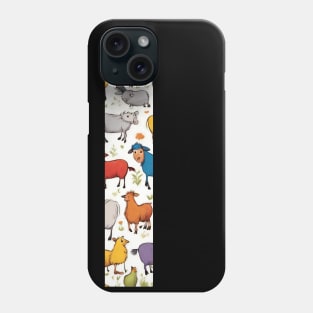 A pattern of farm animals filling the letter i Phone Case