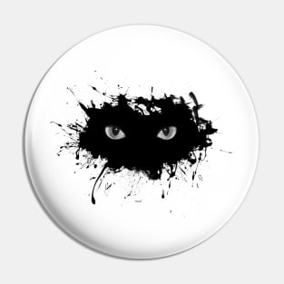 Halloween black cat eyes Pin