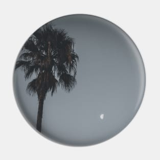 California Palm Tree Under the Moon Photo V5 Pin