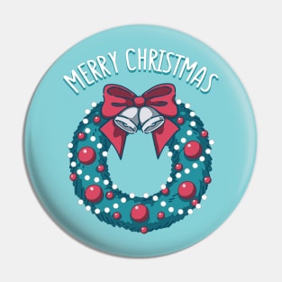 Merry Christmas (blue background) Pin