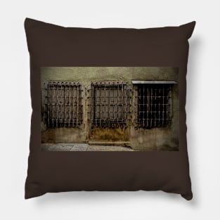 Windows in Buzet, Croatia Pillow